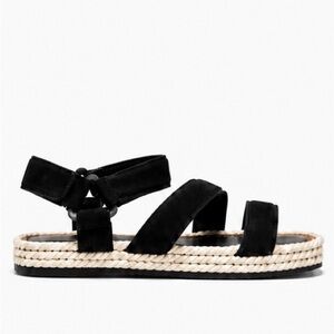 NWOT Vince Elian Black Suede Platform Sandals Women’s Size 6.5 Flatform